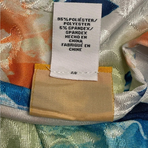 Ruby Rd. Floral Print Scoop Keyhole Neck 3/4 Sleeve Top Size Large - Picture 9 of 10